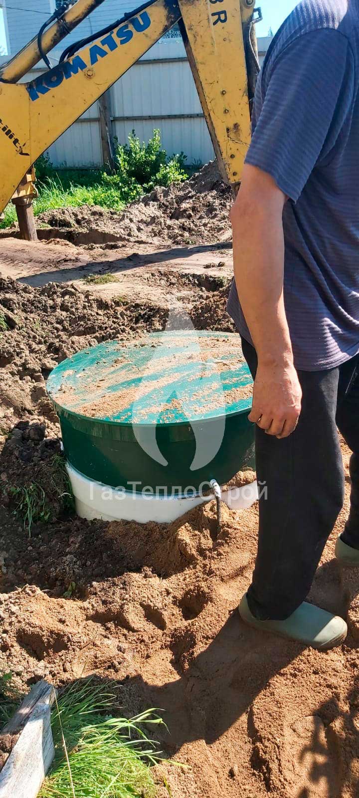 Фото септика установленного в землю
